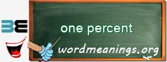 WordMeaning blackboard for one percent